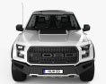 Ford F-150 Super Crew Cab Raptor with HQ interior 2018 3d model front view