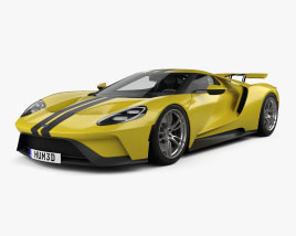 Ford GT with HQ interior 2020 3D model