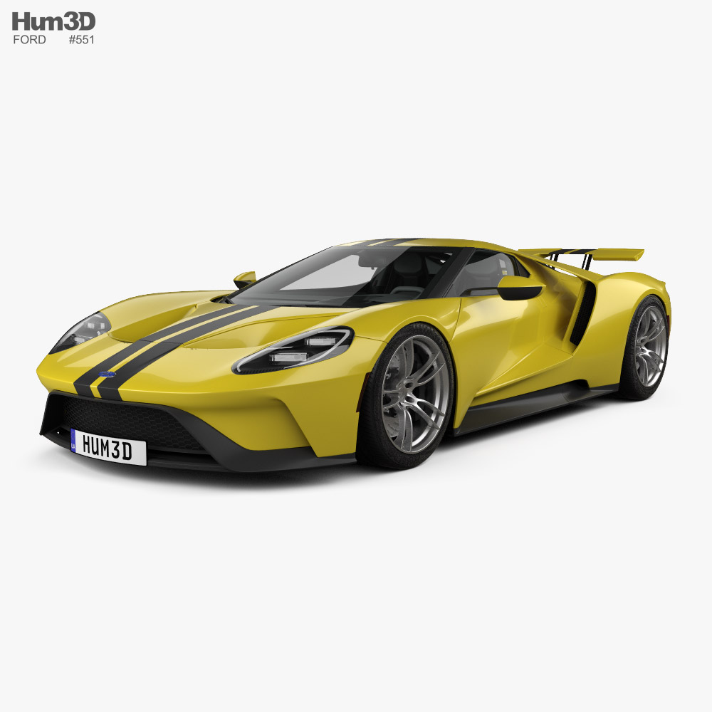 Ford GT with HQ interior 2020 3D model