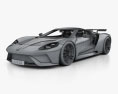 Ford GT with HQ interior 2016 3d model wire render