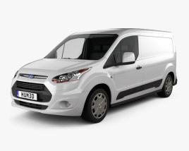 Ford Transit Connect LWB with HQ interior 2016 3D model