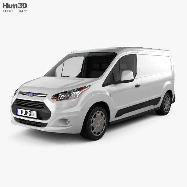 Ford Transit Connect LWB with HQ interior 2016 3D model