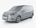 Ford Transit Connect LWB з детальним інтер'єром 2016 3D модель clay render