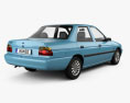Ford Escort 세단 1997 3D 모델  back view