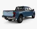 Ford F-250 Super Duty Crew Cab Short bed Lariat 2022 3D 모델  back view