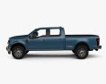 Ford F-250 Super Duty Crew Cab Short bed Lariat 2022 3d model side view