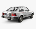 Ford Escort GLX 3도어 해치백 1981 3D 모델  back view