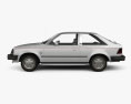 Ford Escort GLX 3도어 해치백 1981 3D 모델  side view