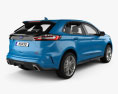 Ford Edge ST mit Innenraum 2021 3D-Modell Rückansicht
