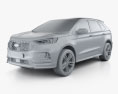 Ford Edge ST 인테리어 가 있는 2021 3D 모델  clay render