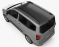 Ford Tourneo Courier 2022 3D模型 顶视图