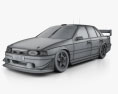 Ford Falcon V8 Supercars 1996 3d model wire render