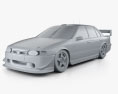 Ford Falcon V8 Supercars 1996 3d model clay render