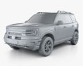 Ford Bronco Sport 2022 3D模型 clay render
