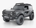Ford Bronco Preproduction 2门 2022 3D模型 wire render