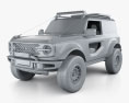Ford Bronco Preproduction 2-Türer 2022 3D-Modell clay render