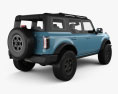 Ford Bronco Badlands Preproduction 4-Türer 2022 3D-Modell Rückansicht