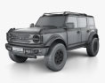 Ford Bronco Badlands Preproduction 4-Türer 2022 3D-Modell wire render