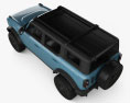 Ford Bronco Badlands Preproduction 4 portas 2022 Modelo 3d vista de cima