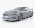 Ford Mustang Mach 1 Handling Package 2023 3d model clay render