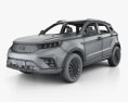Ford Territory CN-spec з детальним інтер'єром 2021 3D модель wire render