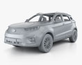 Ford Territory CN-spec avec Intérieur 2021 Modèle 3d clay render