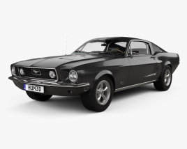 Ford Mustang GT with HQ interior 1967 3D model