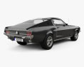 Ford Mustang GT HQインテリアと 1967 3Dモデル 後ろ姿