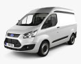 Ford Transit Custom Panel Van L1H2 с детальным интерьером 2015 3D модель