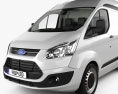 Ford Transit Custom Panel Van L1H2 с детальным интерьером 2015 3D модель