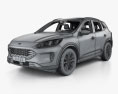 Ford Escape SE з детальним інтер'єром 2022 3D модель wire render