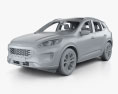 Ford Escape SE з детальним інтер'єром 2022 3D модель clay render