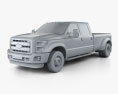 Ford F-450 SuperDuty Crew Cab Dually Lariat 2018 3d model clay render