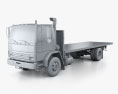 Ford CF8000 Flatbed Truck 2002 Modello 3D clay render