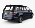 Ford Galaxy 2022 3D 모델  back view