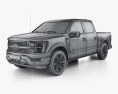 Ford F-150 Super Crew Cab 5.5ft bed Limited 2024 3D模型 wire render