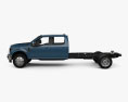Ford F-550 Super Duty Crew Cab Chassis Lariat 2024 3D模型 侧视图
