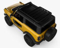Ford Bronco Preproduction двухдверный с детальным интерьером 2022 3D модель top view