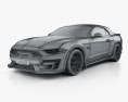 Ford Mustang Shelby GT-H 敞篷车 2022 3D模型 wire render