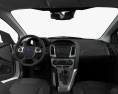 Ford Focus Berlina con interni 2013 Modello 3D dashboard
