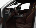 Ford F-350 Super Duty Super Crew Cab King Ranch com interior 2018 Modelo 3d assentos