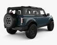 Ford Bronco Badlands Preproduction 4ドア HQインテリアと 2022 3Dモデル 後ろ姿