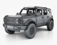 Ford Bronco Badlands Preproduction 4 portas com interior 2022 Modelo 3d wire render