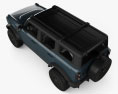 Ford Bronco Badlands Preproduction 4 porte con interni 2022 Modello 3D vista dall'alto