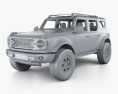 Ford Bronco Badlands Preproduction 4 porte con interni 2022 Modello 3D clay render