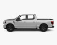 Ford F-150 Super Crew Cab 5.5ft bed XLT 2024 3D модель side view