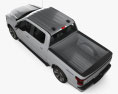 Ford F-150 Lightning Super Crew Cab 5.5ft bed Platinum 2024 3D模型 顶视图