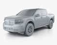 Ford Maverick 混合動力 XLT 2024 3D模型 clay render