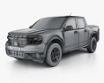 Ford Maverick Lariat 2024 3d model wire render