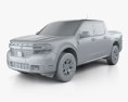 Ford Maverick Lariat 2024 3d model clay render
